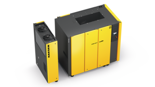 Skrūves tipa kompresors CSDX ar pievienojamu žāvētāju.