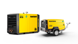 Celtniecības kompresors ar ģeneratora kombināciju