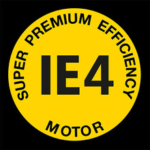 Super premium efficency piedziņas motora IE4 logotips