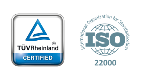TÜV Rheinland un ISO 22000 sertificēts